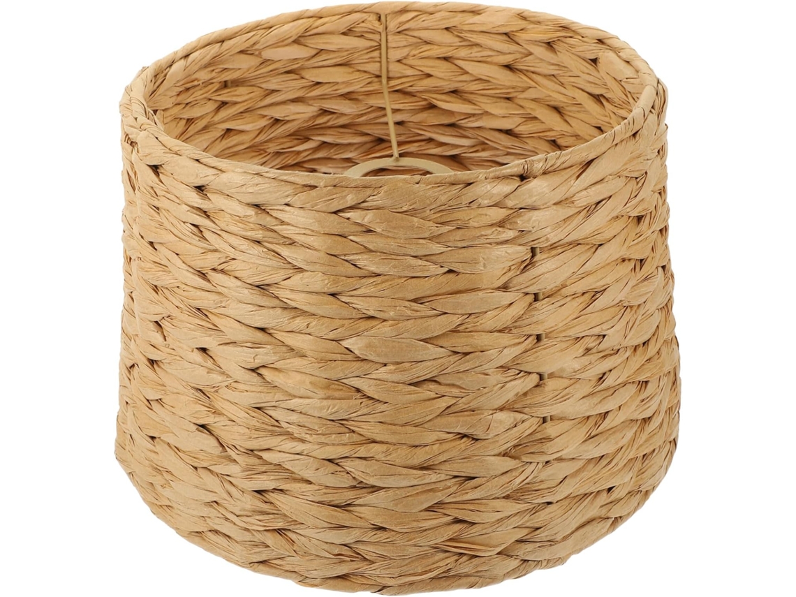 Lámpara de mesa trenzada para decoración de interiores, con pantalla. SFUSHOS
