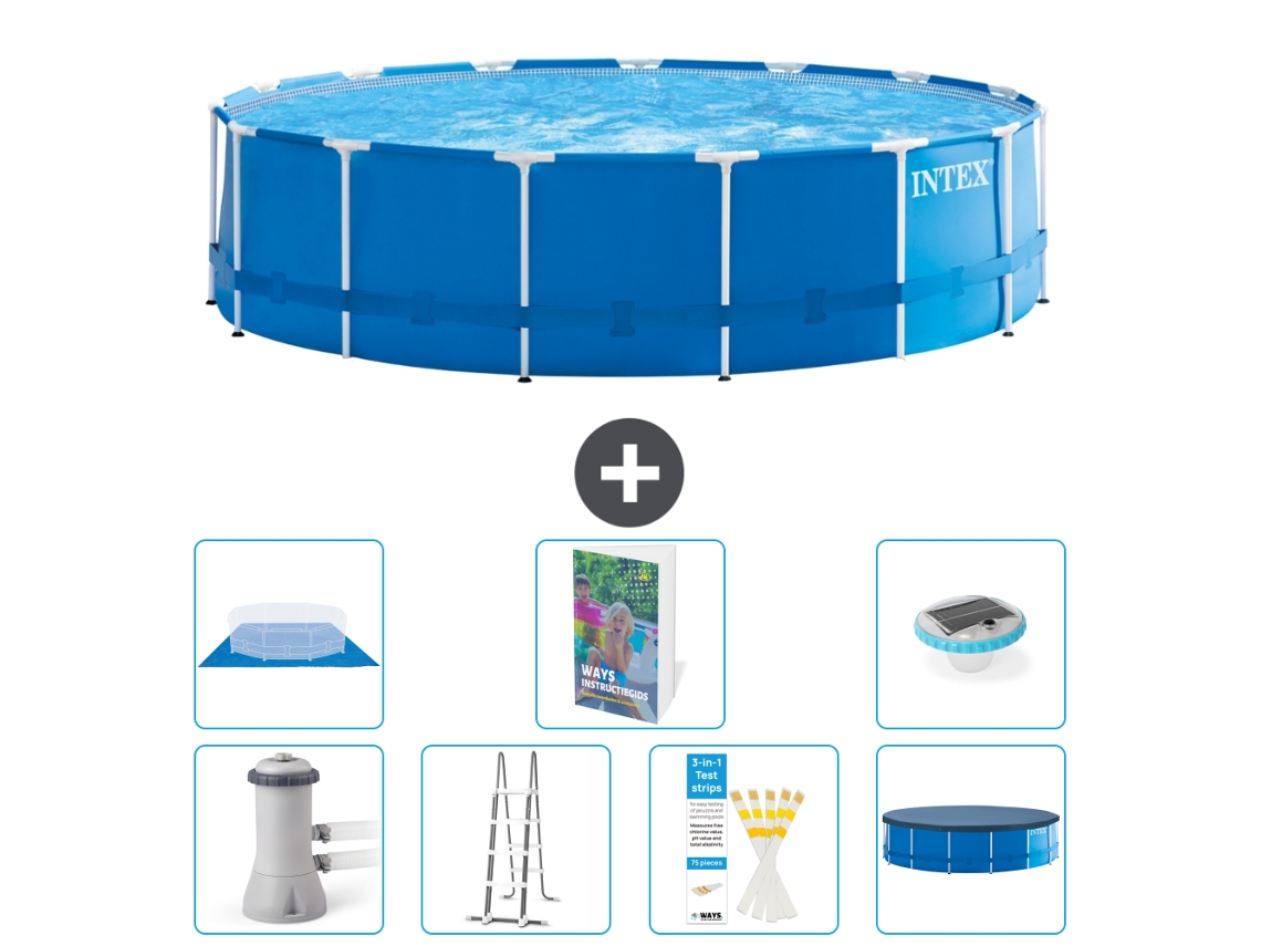 Intex Piscina Com Estrutura Redonda - 457x122 Cm - 8-peças S596