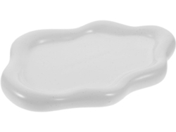 Plato De Cerámica Para Joyas Nuobesty, Forma De Nube, Blanco Con Puntos Grises, Pequeño Plato Decorativo Para Baratijas.