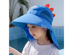 Sombrero De Verano Infantil De Ala Ancha, Protección Solar, Estilo Pescador Para Niños Y Niñas, Azul Marino, Talla Única.