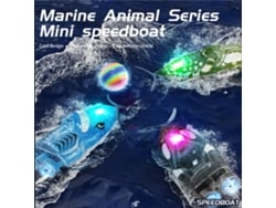 Azuljjrc S21 Rtr 2.4g Mini Barco Rc Serie Animales Marinos Lancha Rápida Rotación De 360° Luces Led Vehículos Modelos Juguetes Impermeables