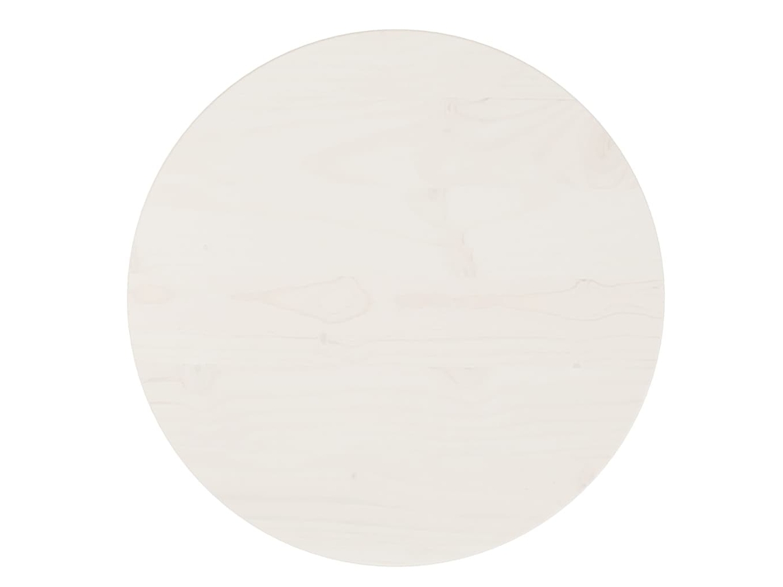 Superficie De Mesa Madera Maciza De Pino Blanco Ø40x2,5 Cm