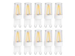 2026 10 bombillas LED con base G9 de 1,5 W, AC110 V, bipin para lámparas de techo, candelabros y lámparas de pared.