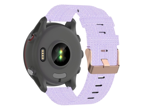 Correa de nailon 20mm con hebilla para Garmin Venu Sq/Venu 2 Plus/Huawei Watch GT 2 42mm/GT 3 Pro 43mm - púrpura claro