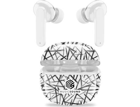 Auriculares Bluetooth MUSIC SOUND BTMS TWSINEAR 231 (In Ear - Micrófono - Blanco)
