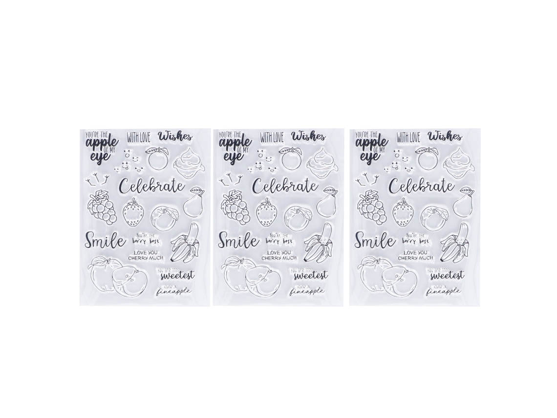 3pcs Sellos Transparentes Tpr Reutilizables Seguros Para Manualidades Decorativas Suministros De Scrapbooking