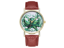 Reloj De Pulsera De Cuarzo Con Correa De Cuero Pu Zhoulianfa Para Hombre Y Mujer (café)