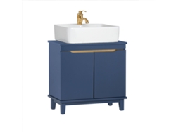 Armario Para Debajo Del Lavabo 2 Puertas Bzr113-B Azul SOBUY