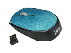 Ratón Inalámbrico De Tela Azul Lkmos08 Diseño Usb 1000 Dpi LINK