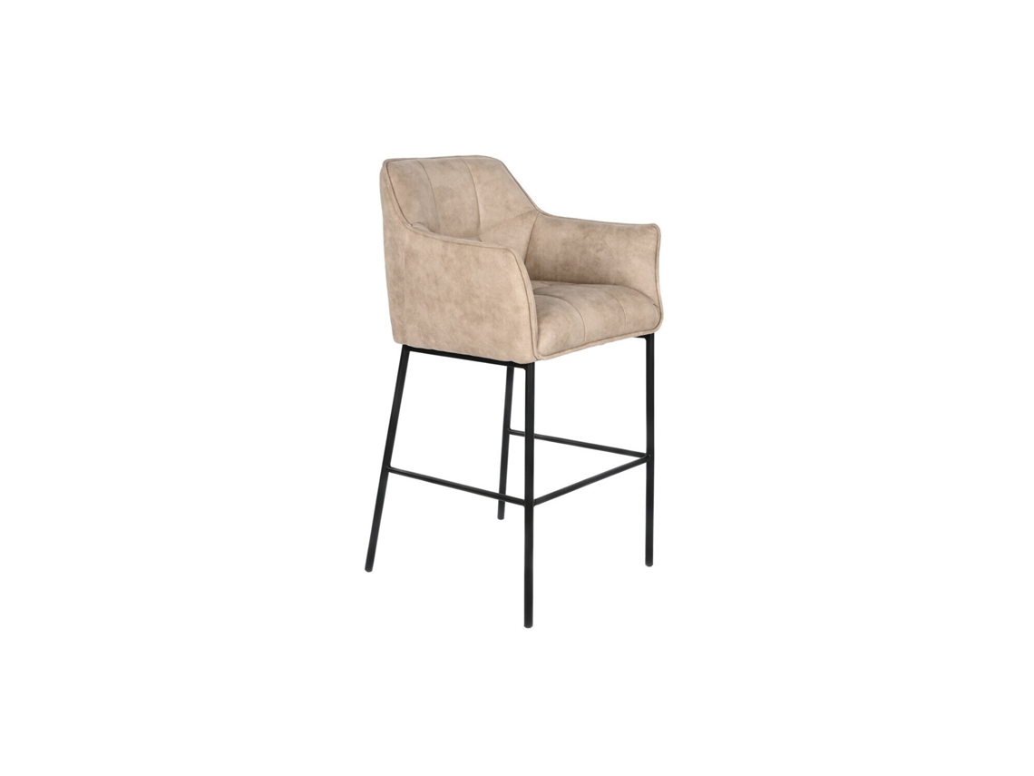 Taburete Microfibra Metal Simil Piel 59x60x107cm