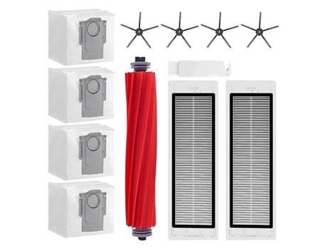 Saco de pó escova lateral filtro saco de pó para aspirador de pó roborock q5