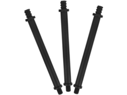 Juego de 3 escobillas de inodoro de plástico con mango ergonómico, recambios para baños domésticos Slowmoose