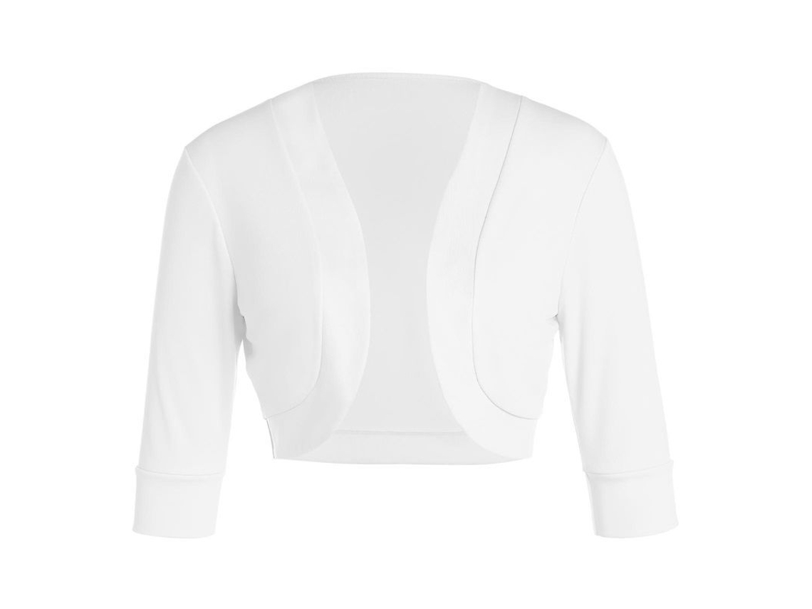 2026-cardigan Para Mujer Manga 3/4 Abrierto Corto Clásico Chaqueta De Verano Casual