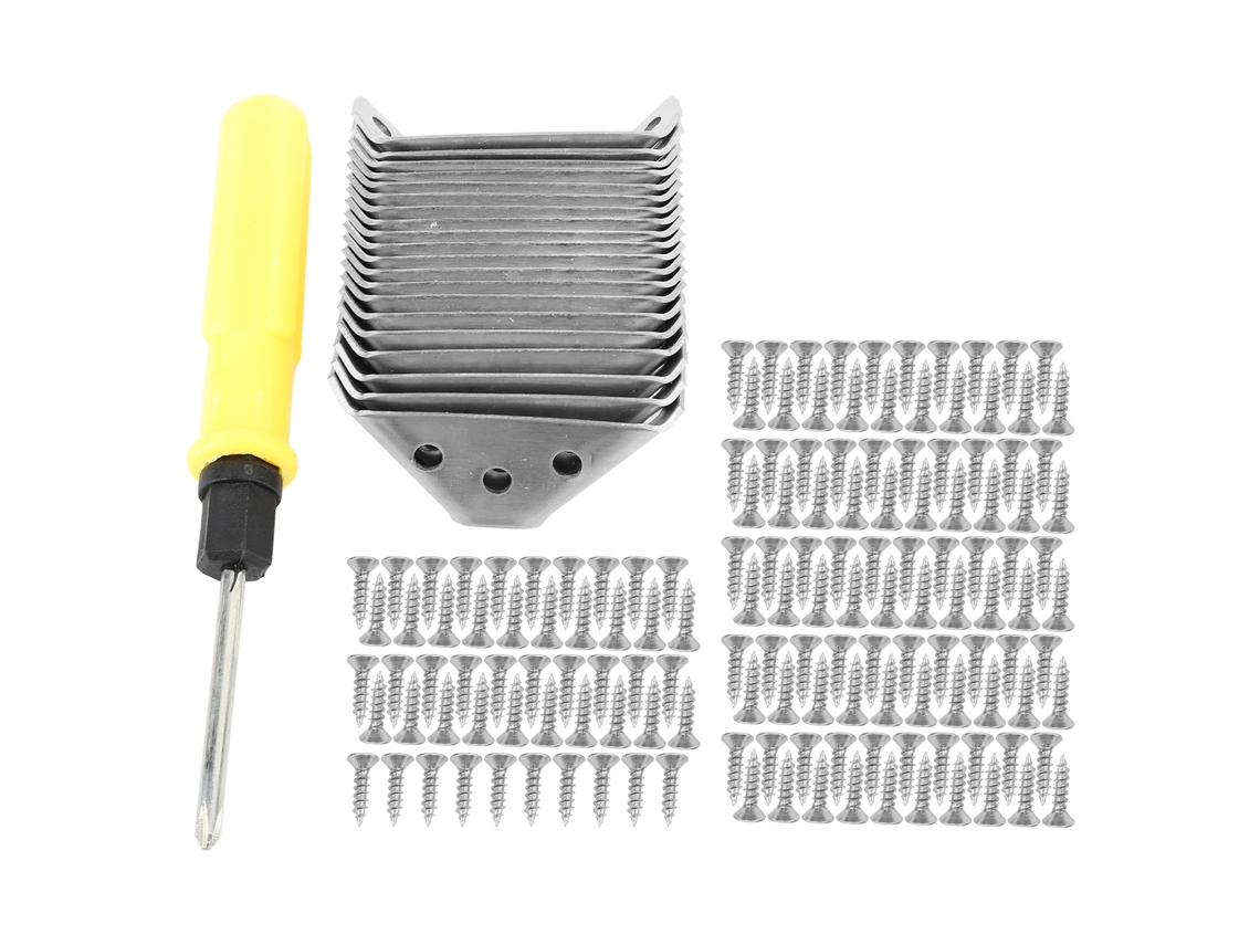 Conectores de esquina móviles de acero inoxidable, 20 unidades