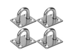 Placa De Acero Inoxidable Con 4 Orificios Para Soporte De Pared/techo En Forma De U