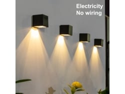 Bj-luz De Parede Solar Exterior Impermeável Para Jardim, Garagem, Varanda E Pátio