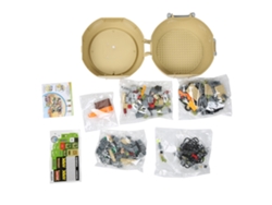 Ats-juguete Educatsivo Caja De Almacenamiento Portátil Bloques De Construcción Escena Militar Decoratsivos Regalo Para Niños