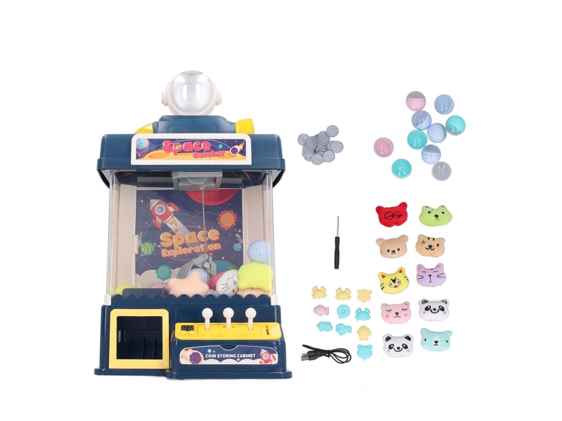 Mini Máquina De Garra Portátil Com Efeitos Sonoros Para Crianças Jogo De Arcade Azul Escuro