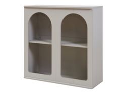 Aparador Trorhun de 4 compartimentos, MDF, 80x30x80 cm, gris, [EN.CASA]