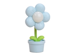 Rebe-luz Nocturna Flor Para Niños Luz Suave 360 Grados Flexible Batería Lámpara De Mesita Azul