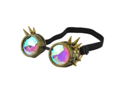 Gafas de cristal arcoíris caleidoscópicas ligeras para festivales de música electrónica y difracción.