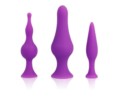Conjunto De Plug Anal De Silicona OHMAMA ANAL Morado