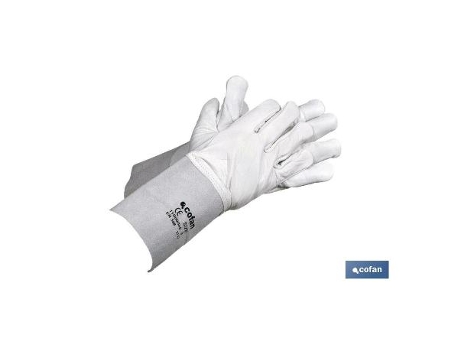 Guante vacuno c/manguito 13cms t-10 caja 6 unid.