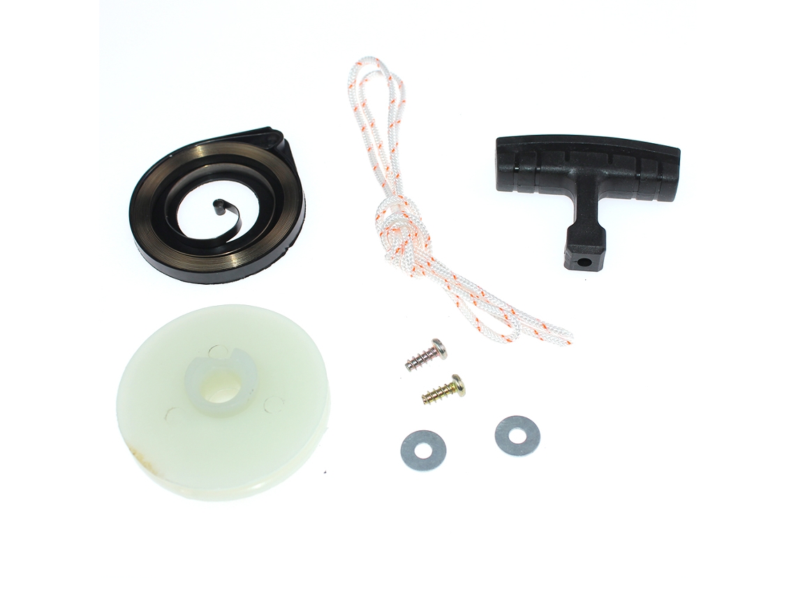 Polea de arranque manual con resorte de retroceso para motosierra Husqvarna Rancher 50, 50, 51, 55 y 55 (503151801, 503608803, 501761001)
