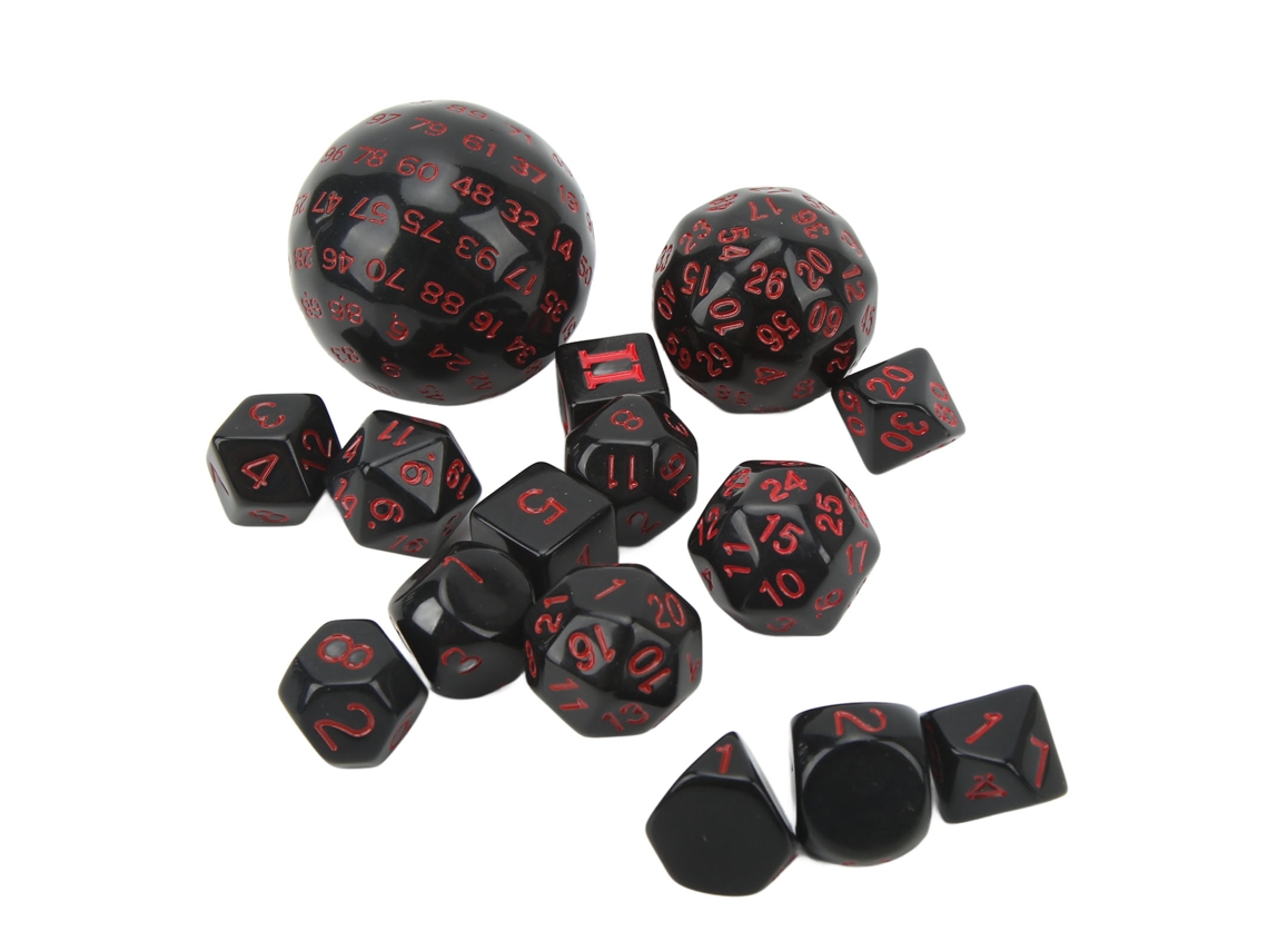 Juego De Dados Poliédricos De Acrílico, 15 Piezas, De D3 A D100, Para Juegos De Rol De Mesa.