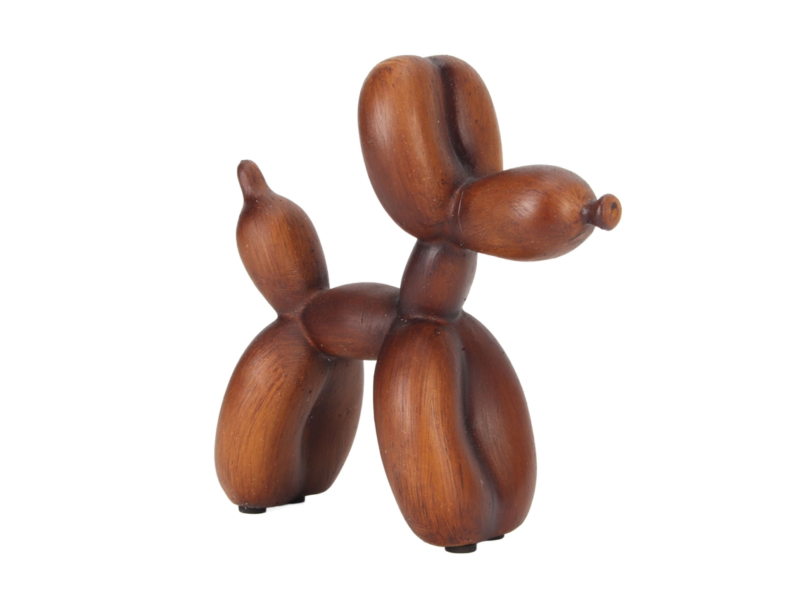 Escultura De Perro Con Globos, Textura De Madera, Adorno De Resina, Mesa, Decoración Para Sala De Estar