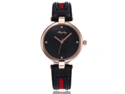 Reloj De Pulsera De Moda Para Mujer Con Eslabones De Aleación, Esfera Redonda Luminosa, Estilo Casual (marrón)