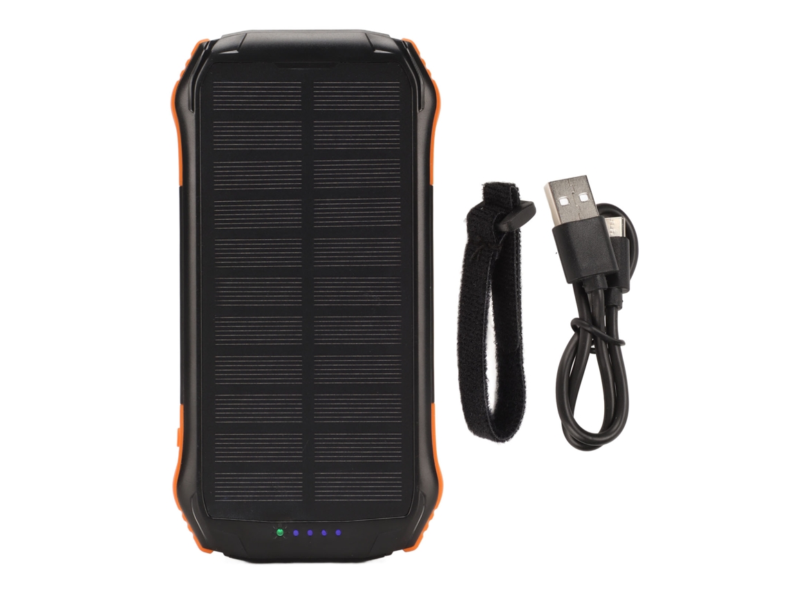 Banco De Energia Solar 16000mah Qc3.0 Pd18w Carregamento Rápido Usb C Ip66 Para Camping Externo