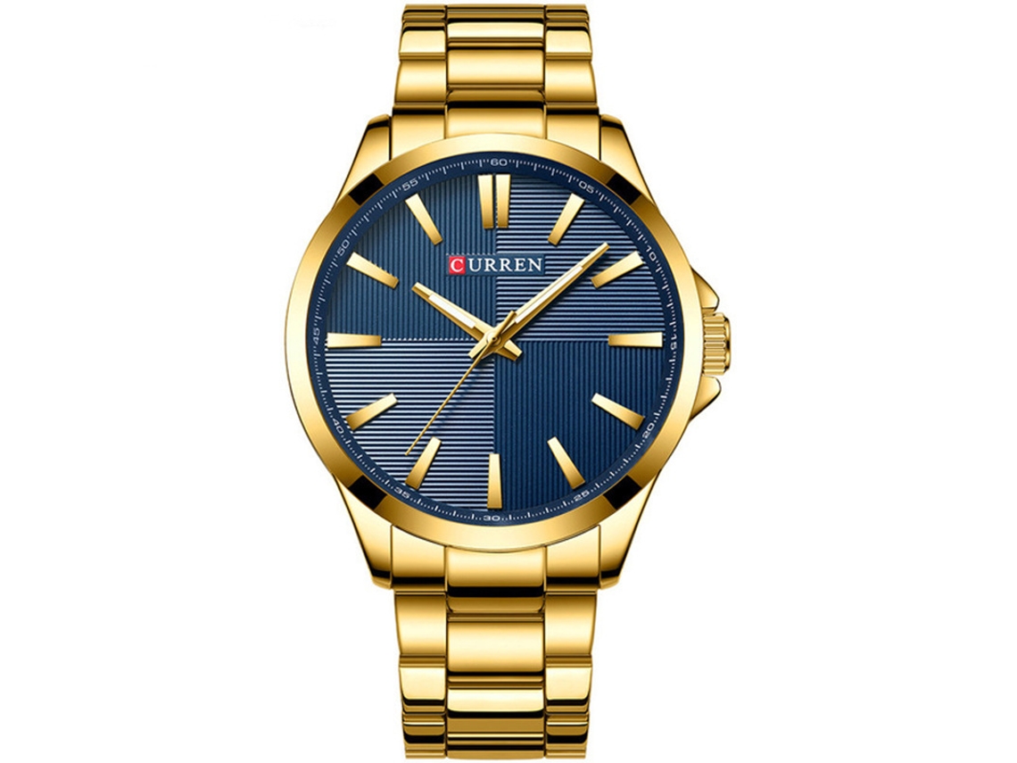 Reloj casual para hombre MDUG con brazalete de acero, resistente al agua y calendario.
