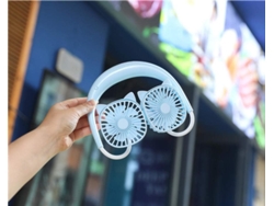 Ventilador De Cuello Colgante Ventilador Usb Pequeño Y Creativo Con Diseño Dibujos Animados Refrigeración Para