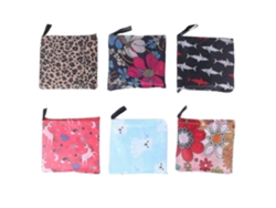 Paquete de 6 bolsas de compra reutilizables, plegables y duraderas en 6 estilos diferentes. GOKOCO