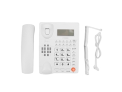 Teléfono Fijo De Oficina Hogar Blanco (identificación De Llamadas, Botones Grandes)