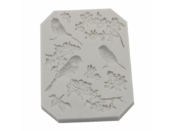 Molde De Silicona Para Fondant Pájaro, Animal, Árbol Y Flores Para Pasteles, Chocolate Y Repostería