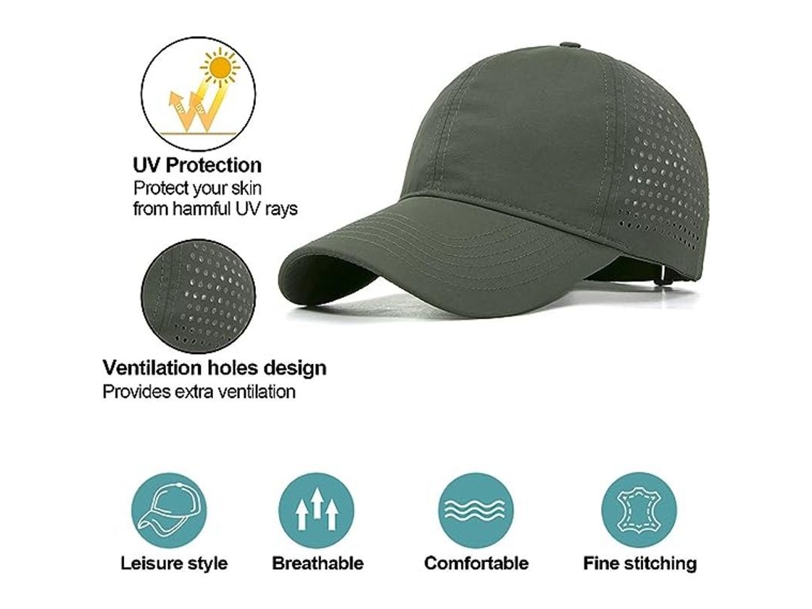 Gorra Béisbol De Malla Verano Hombres Ajustable Transpirable Ligera Impermeable Para Deporte Al Aire Libre