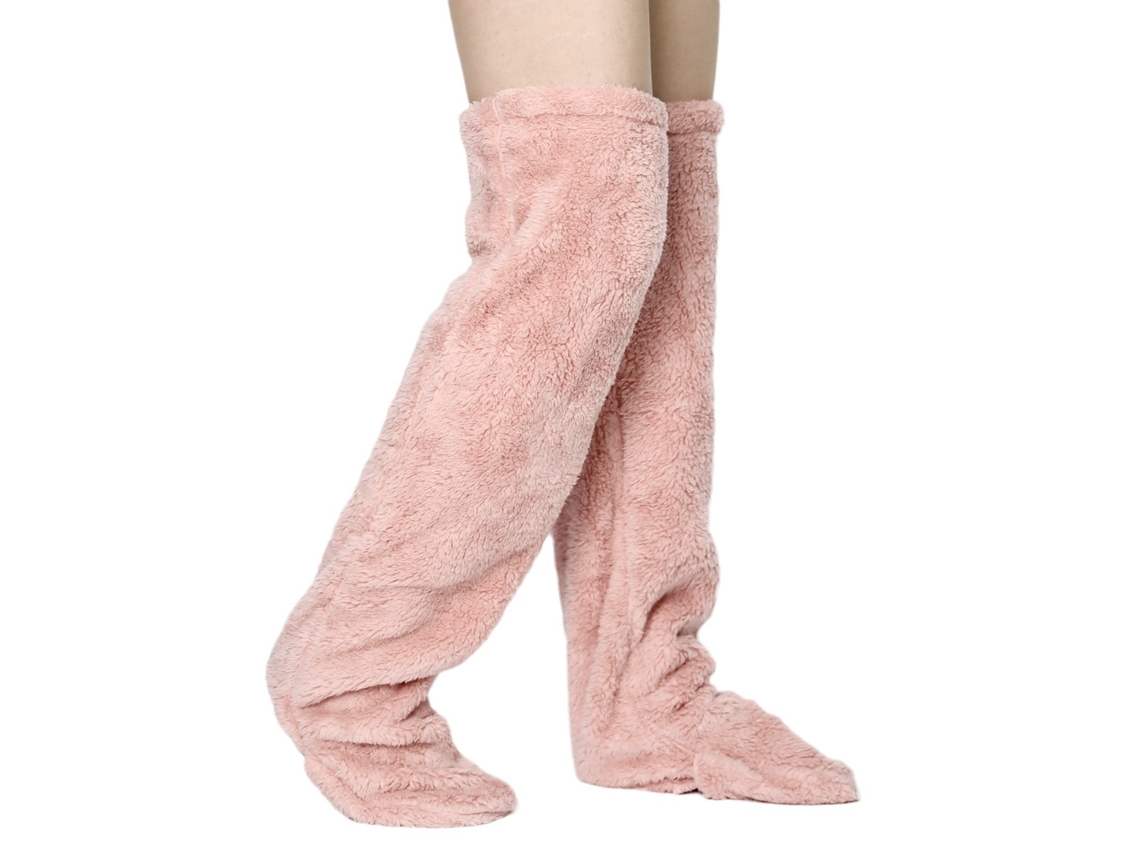 Calcetines Por Encima De La Rodilla, Calcetines Altos Cálidos De Invierno, Calentadores De Piernas Cálidos (rosa Nude) Cuich