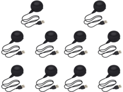 10 Mini Altavoces Portátiles Recargables Para Viajes Con Entrada Auxiliar Y Conector Para Auriculares Con Cable De 3,5 Mm.