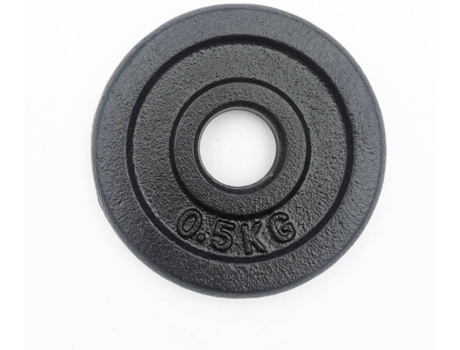 Disco de Musculación POWERFIT Negro (0,5 Kg - 26,5mm)
