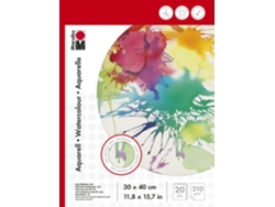Bloc de Acuarela MARABU 300 X 400 Mm 210 G/M² 20 Hojas