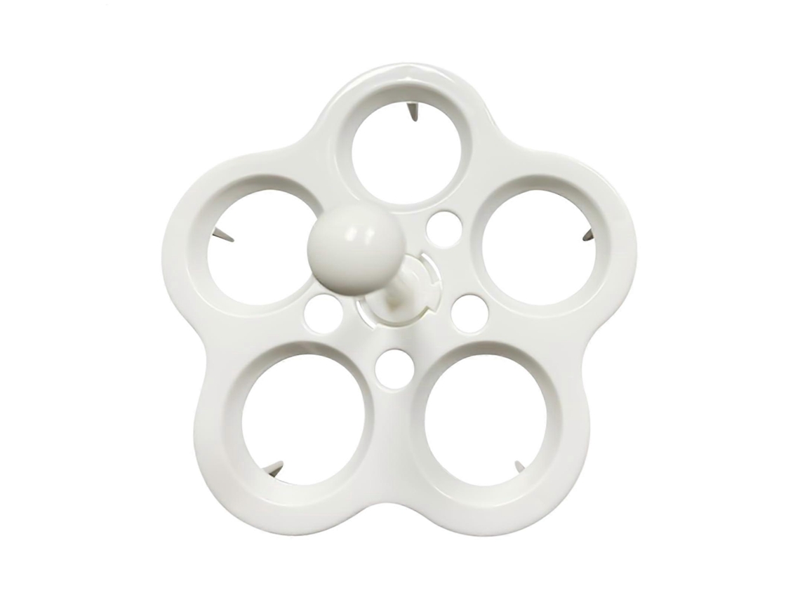 Soporte de acero inoxidable para cocinar huevos al vapor, con asa, 5 orificios, compatible con ollas a presión eléctricas e ideal para acampar.