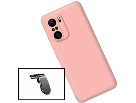 Kit Soporte Magnético + Carcasa Xiaomi Redmi Note 10S PHONECARE Silicona Rosa