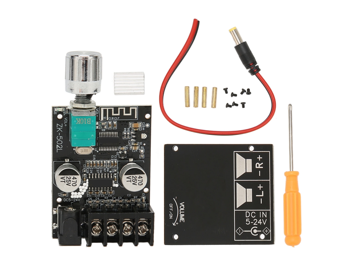 Placa Amplificador De Potência Digital Bluetooth 5.0 Estéreo Com Interruptor E Volume Ajustável Módulo Mini