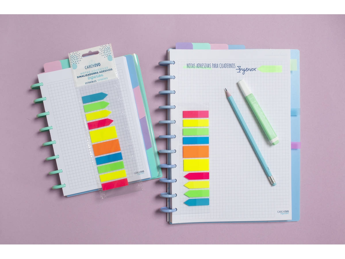 Index INGENIOX P/Cuaderno Cores Neon (7,5X25,5X0,1 cm)