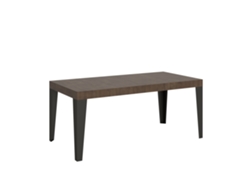 Mesa Extensible 200/460x90 cm Nogal Flameado Patas Antracita Itamoby