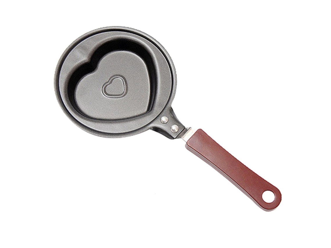 XYVONA Mini Frigideira Fofa Para Omelete Para Café Da Manhã, Máquina De Panquecas Com Design Em Formato De Coração, Frigideira Antiaderente De Ferro Fundido,