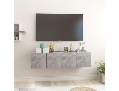 MAISON EXCLUSIVE Muebles colgantes de TV 2 unidades gris hormigón 60x30x30 cm