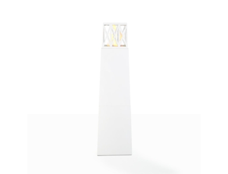 Chimenea de bioetanol para jardín exterior Vulcano White 40x40x145